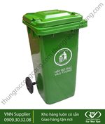 thùng rác  công cộng 120 lít xanh lá