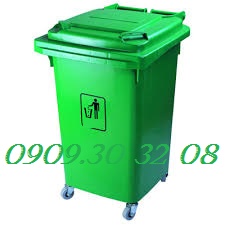 thùng rác công cộng 60 lít xanh lá