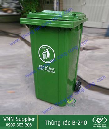 thùng rác công cộng 240 lít B-240
