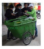 xe đẩy rác công cộng 660 lít